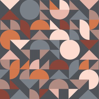 Basit şekil ve figürlerle Geometri minimalist sanat eseri posteri. İskandinav tarzı markalaşma, web afişi, iş dünyası, moda, kumaş üzerindeki baskılar için soyut desen tasarımı