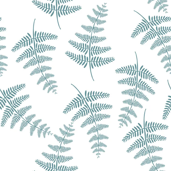 Vektor Botaniska Illustration Ormbunksblad Isolerad Kontur Modern Ritning Tropiska Växter — Stockfoto