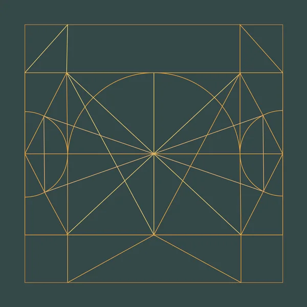 Golden texture. Geometric background with rhombus and nodes. Abstract geometric pattern. Modern geometric abstract template layout