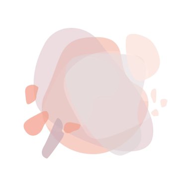 Organik şekilli modern soyut sanat tasarımı. Elle çizilmiş botanik elementlerle çağdaş kolaj tarzı tasarımı ve modaya uygun sıcak renk paletinde soyut şekiller. 