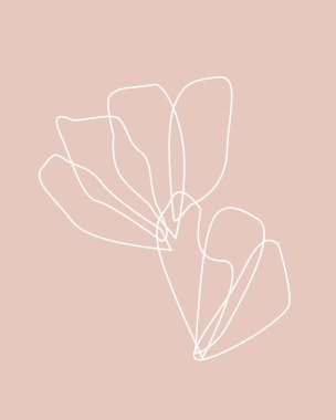 Tasarım için çiçek desenli grafik çizimi. Çiçek çiçeği doğal tasarım. 