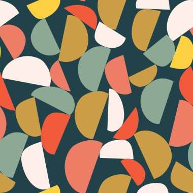 Basit şekil ve figürlerle Geometri minimalist sanat eseri posteri. İskandinav tarzı markalaşma, web afişi, iş dünyası, moda, kumaş üzerindeki baskılar için soyut desen tasarımı