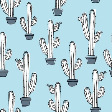 İllüstrasyon - Tencerede kaktüs 