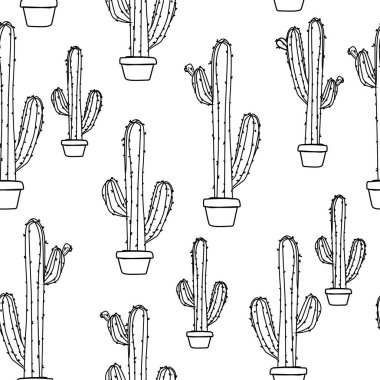 İllüstrasyon - Tencerede kaktüs 
