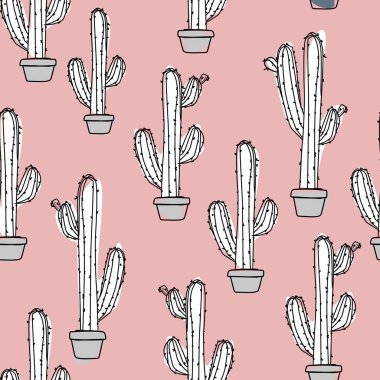 İllüstrasyon - Tencerede kaktüs 