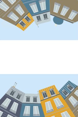 illüstrasyon - rahat şehir. evler - illüstrasyon