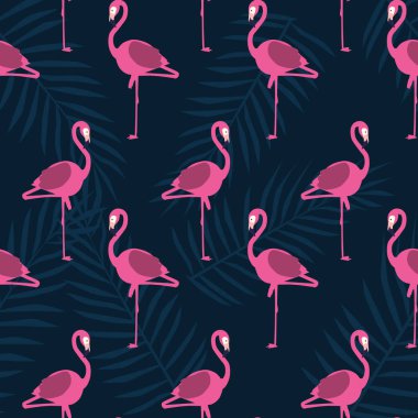 Flamingo ile güzel çiçek yaz desen arka plan. Duvar kağıtları, web sayfası arka planlar, yüzey dokuları, tekstil için mükemmel.