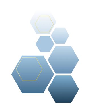 Dekoratif altıgenli soyut geometrik kompozisyon. Soyut renkli geometrik arkaplan, duvar kağıdı, şablon, poster, arkaplan, kitap kapağı, broşür, broşür