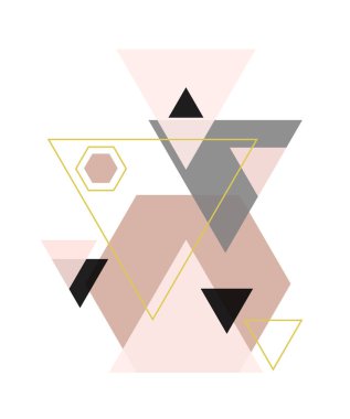 Dekoratif altıgenli soyut geometrik kompozisyon. Soyut renkli geometrik arkaplan, duvar kağıdı, şablon, poster, arkaplan, kitap kapağı, broşür, broşür