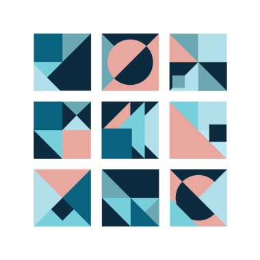 Dekoratif üçgenlere sahip soyut geometrik bileşim. Soyut renkli geometrik arkaplan, duvar kağıdı, şablon, poster, arkaplan, kitap kapağı, broşür,, 