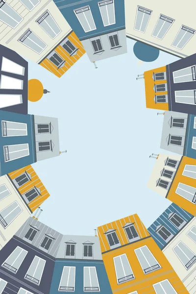 illüstrasyon - rahat şehir. evler - illüstrasyon