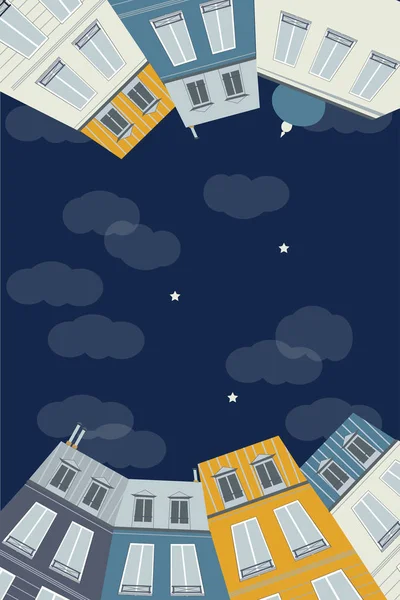 illüstrasyon - rahat şehir. evler - illüstrasyon