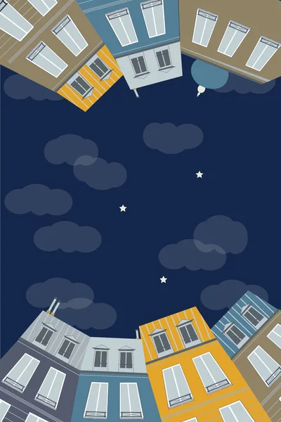 illüstrasyon - rahat şehir. evler - illüstrasyon