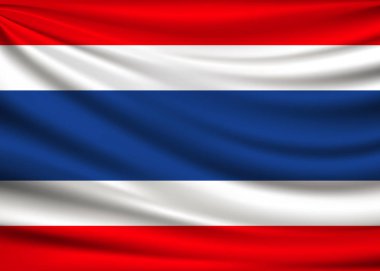 Flag of Thailand. fabric design background, vector illustration clipart