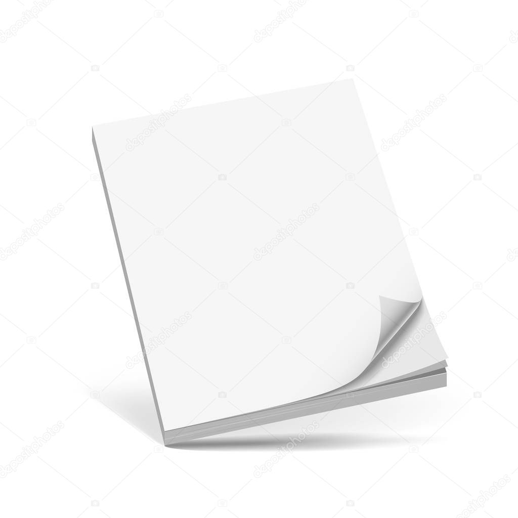 Cover Business white book isolated on white background. vector illustration