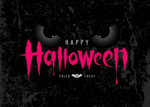 Happy Halloween Pink Message Spooky Eye Ground Поверхностный Фон Векторная — стоковый вектор