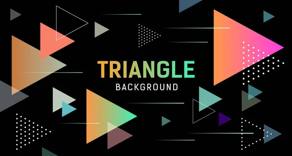 Design Banner Triangular Colorido Abstrato Ilustração Vetorial —  Vetores de Stock