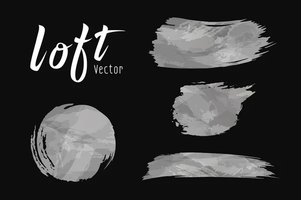 Векторний Дизайн Пензля Стилі Лофт Колекціях Чорного Фону Ілюстрація — стоковий вектор