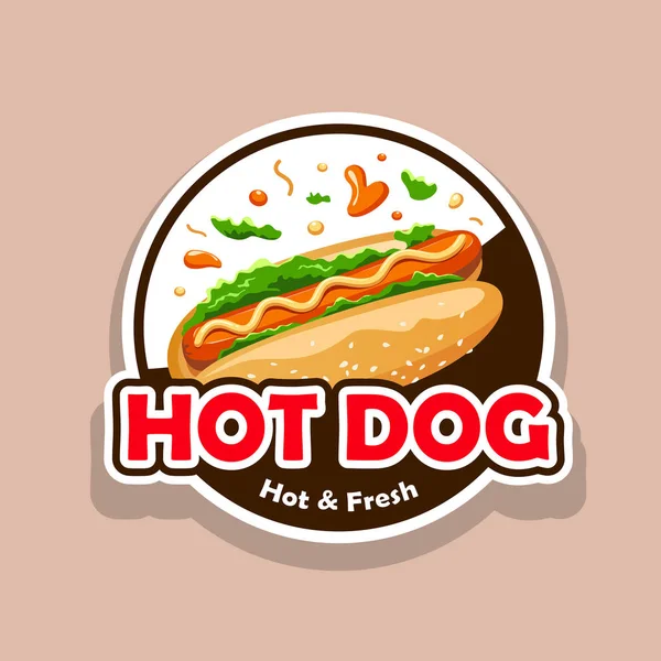 Vector Hot Dog Message Design Background Illustration — Stock Vector