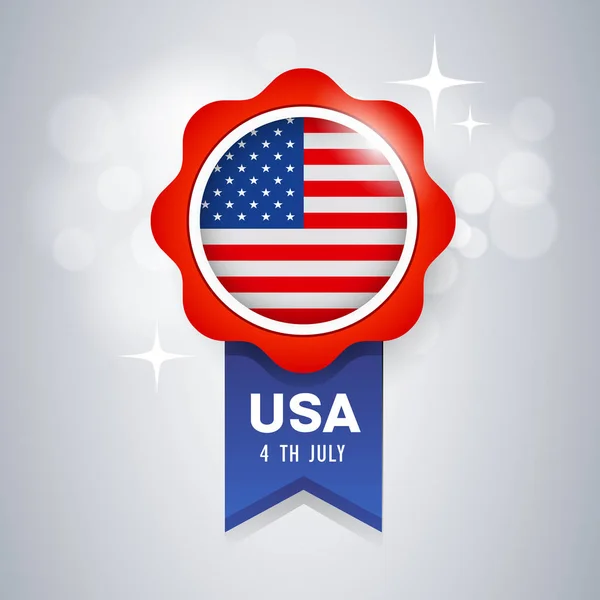 Schleife Auszeichnung Vektor Flagge Der Vereinigten Staaten Design Hintergrund Illustration Stockfoto