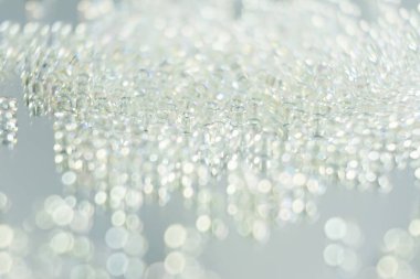 Işık gümüş bokeh arka plan                               