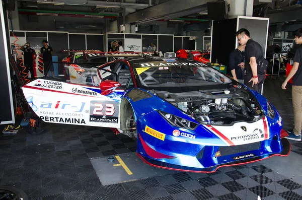 Buriram Thailand Lamborghini Super Trofeo Asia Display Buriram Super Race — Stockfoto