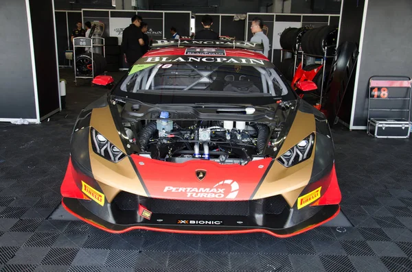 Buriram Thailand Lamborghini Super Trofeo Asien Utställda Buriram Super Race — Stockfoto