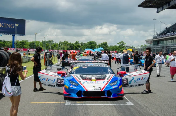 Buriram Tajlandia Lamborghini Super Trofeo Azji Wyświetlaczu Buriram Super Wyścig — Zdjęcie stockowe