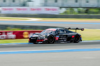 Buriram - Tayland 24: Audi R8 Lms Kupası ekranda Buriram süper yarış 2016 Chang uluslararası yarış pistlerinde 24 Temmuz 2016, Buriram, Tayland.