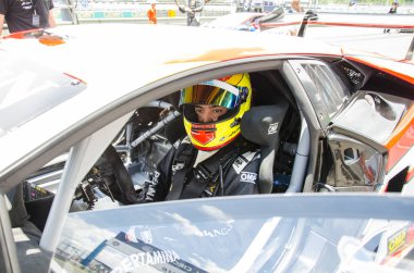 Buriram - Tayland 24: Lamborghini Super Trofeo Asya ekranda Buriram süper yarış 2016 Chang uluslararası yarış pistlerinde 24 Temmuz 2016, Buriram, Tayland.