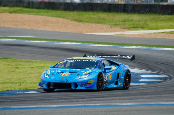 Buriram Tayland Lamborghini Super Trofeo Asya Ekranda Buriram Süper Yarış — Stok fotoğraf