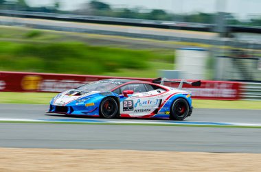 Buriram - Tayland 24: Lamborghini Super Trofeo Asya ekranda Buriram süper yarış 2016 Chang uluslararası yarış pistlerinde 24 Temmuz 2016, Buriram, Tayland.