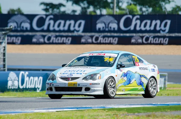 Buriram Ταϊλάνδη Honda Αγωνιστικό Αυτοκίνητο Οθόνη Buriram Σούπερ Αγώνα 2016 — Φωτογραφία Αρχείου