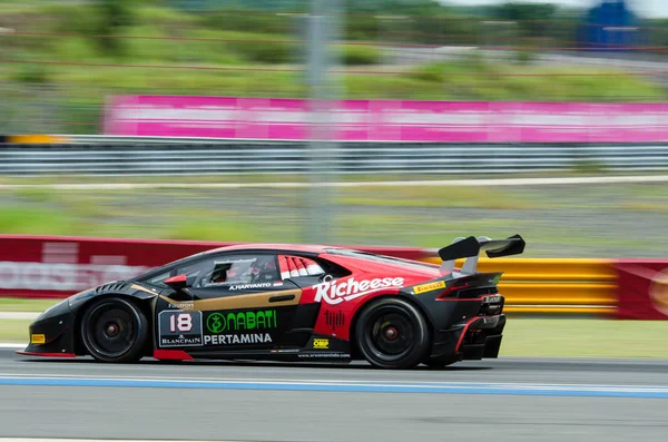 Buriram Thailand Lamborghini Super Trofeo Azië Tentoongesteld Buriram Super Race — Stockfoto