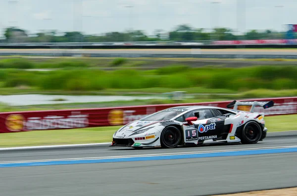 Buriram Tajlandia Lamborghini Super Trofeo Azji Wyświetlaczu Buriram Super Wyścig — Zdjęcie stockowe