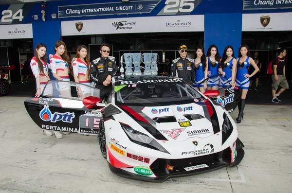 Buriram Tajlandia Lamborghini Super Trofeo Azji Wyświetlaczu Buriram Super Wyścig — Zdjęcie stockowe