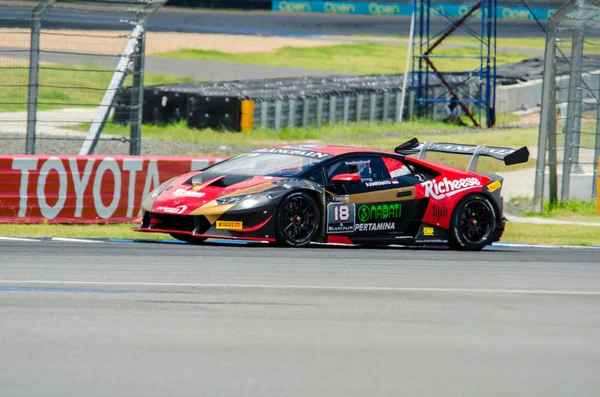 Buriram Tayland Lamborghini Super Trofeo Asya Ekranda Buriram Süper Yarış — Stok fotoğraf