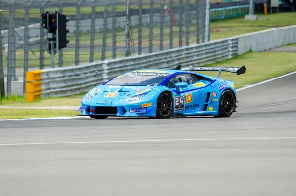 Buriram Thailand Lamborghini Super Trofeo Asia Ecran Buriram Super Race — Fotografie, imagine de stoc