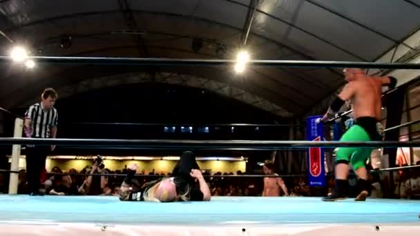 Bangkok Febrero Peleas Lucha Libre Ring Luchadores Japoneses Durante Japón — Vídeo de stock