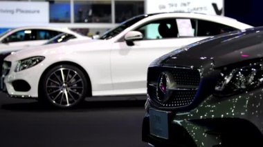 Bangkok - 27 Mart: Mercedes-Benz E300 Coupe araba ekranda Bangkok Uluslararası Motor Show 2018 27 Mart 2018 üzerinde Bangkok, Tayland.