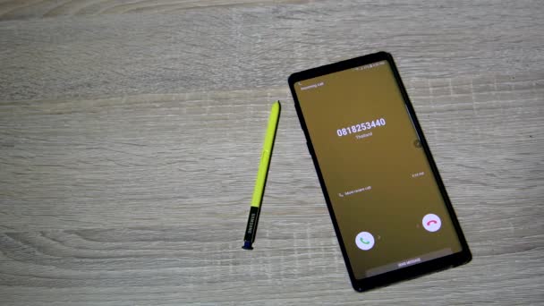 Bangkok September Nieuwe Galaxy Samsung Galaxy Note Nieuwste Van Slimme — Stockvideo