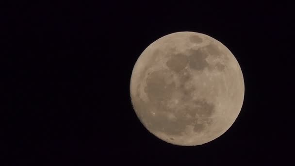 Momento Luna Llena Tiempo Real — Vídeos de Stock