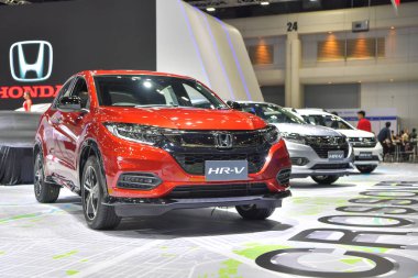 Nonthaburi - Kasım 28:Honda Hr-V araba ekranda 35 Tayland Uluslararası Motor Expo üzerinde 28 Kasım 2018 Nonthaburi, Tayland.