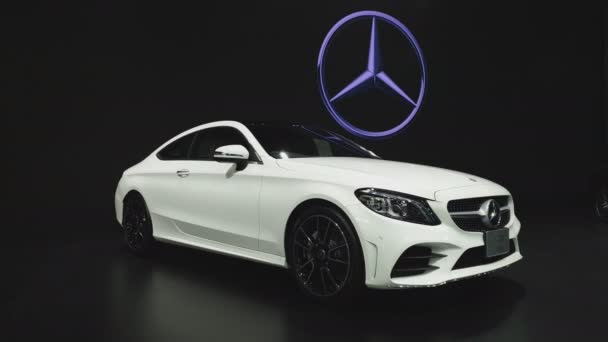 Nonthaburi Novembro Mercedes Benz 200 Coupe Carro Exposição 35A Tailândia — Vídeo de Stock