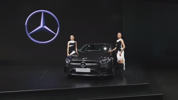 Nonthaburi November Unbekanntes Modell Mit Mercedes Benz Amg Cls 4Matic — Stockvideo