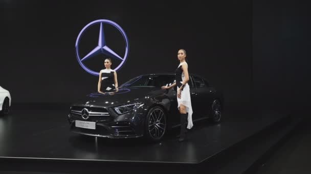 Нонтабури Ноября Неопознанная Модель Автомобилем Mercedes Benz Amg Cls 4Matic — стоковое видео
