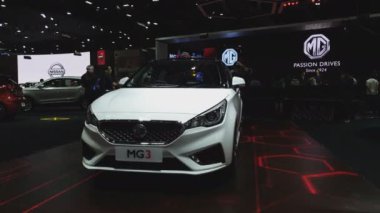 Nonthaburi - 28 Kasım: Mg3 araba ekranda 35 Tayland Uluslararası Motor Expo üzerinde 28 Kasım 2018 Nonthaburi, Tayland.
