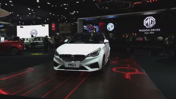 Nonthaburi Kasım Mg3 Araba Ekranda Tayland Uluslararası Motor Expo Üzerinde — Stok video