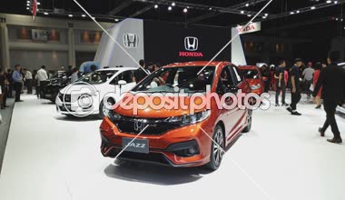 Nonthaburi - 28 Kasım: Honda Jazz araba ekranda 35 Tayland Uluslararası Motor Expo üzerinde 28 Kasım 2018 Nonthaburi, Tayland.