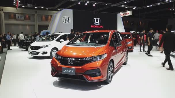 Nonthaburi Novembro Carro Honda Jazz Exibição 35Th Thailand International Motor — Vídeo de Stock